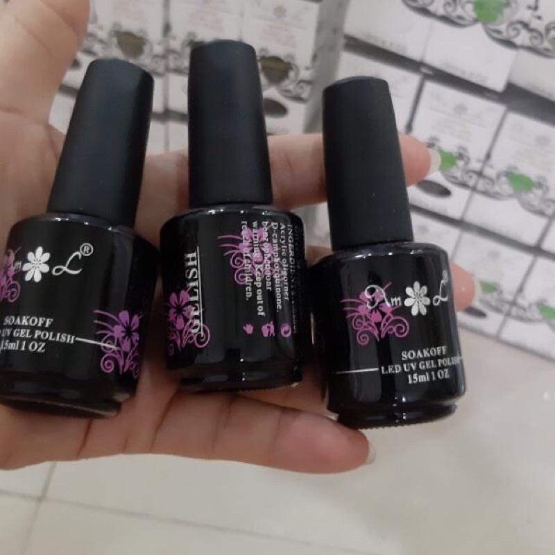 Cặp base top gelish trắng/đen (lẻ đen)