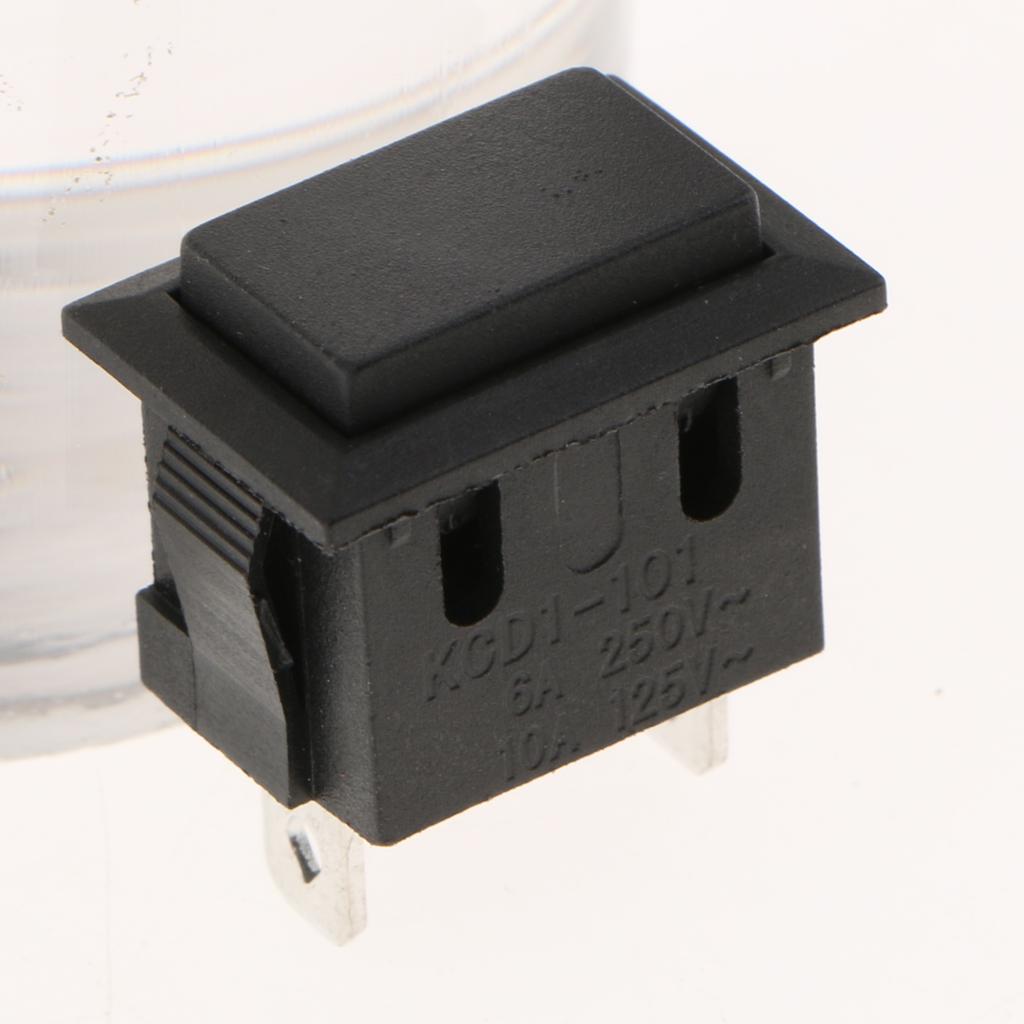 10x Ô Tô Xe Tải Tự Động Thuyền 10A/125V 6A/250V Trên/Tắt Nút Nhấn Tặng Móc công Tắc