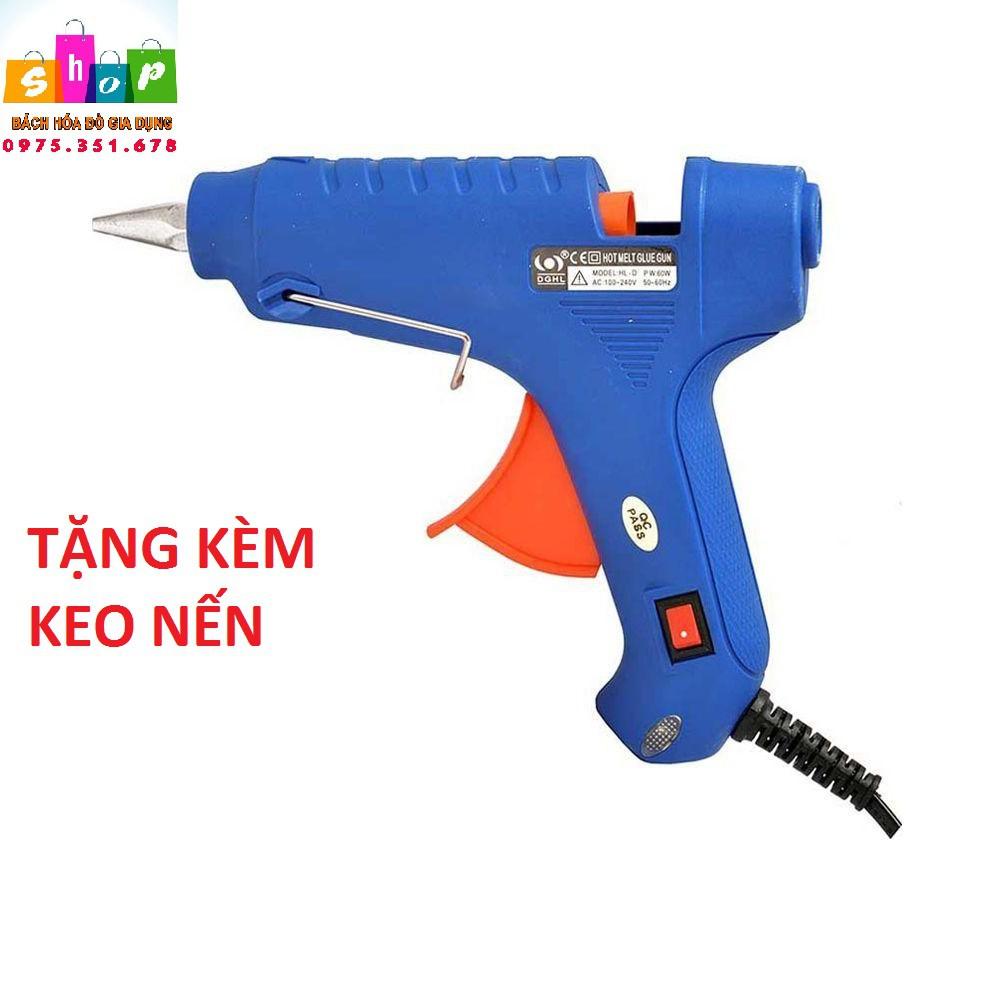 Dụng cụ bắn keo 60W loại tốt tặng kèm 3 cây keo nến loại to