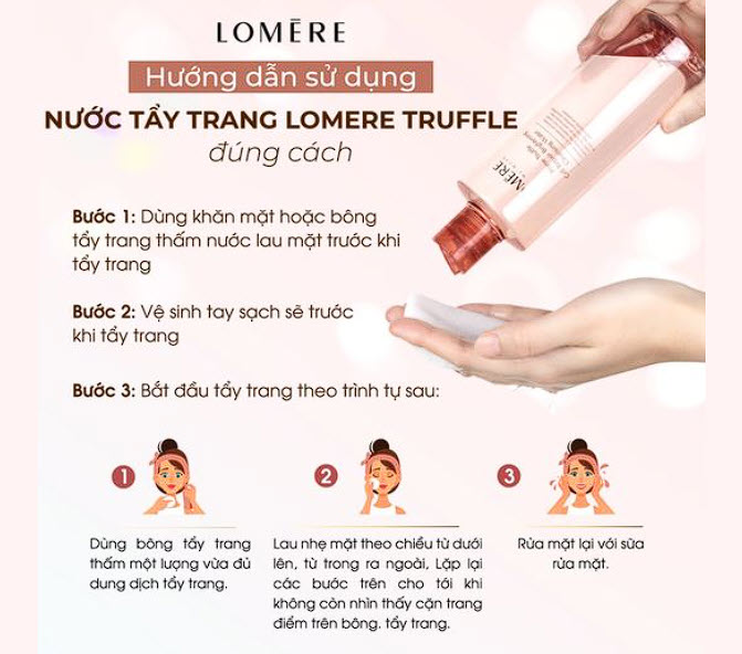 Nước tẩy trang làm sạch sâu Lomere Prime Truffle Cell Repair Brightening Cleansing Water 300ml