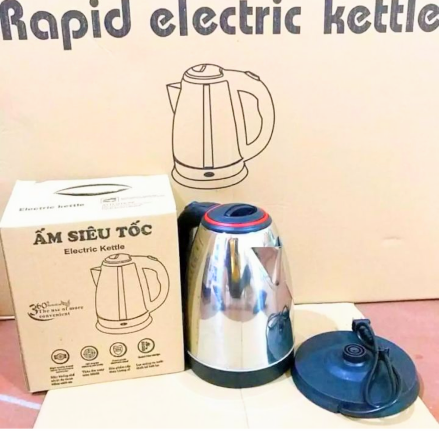 ẤM ĐUN NƯỚC SIÊU TỐC SIÊU NHANH HÀNG CAO CẤP
