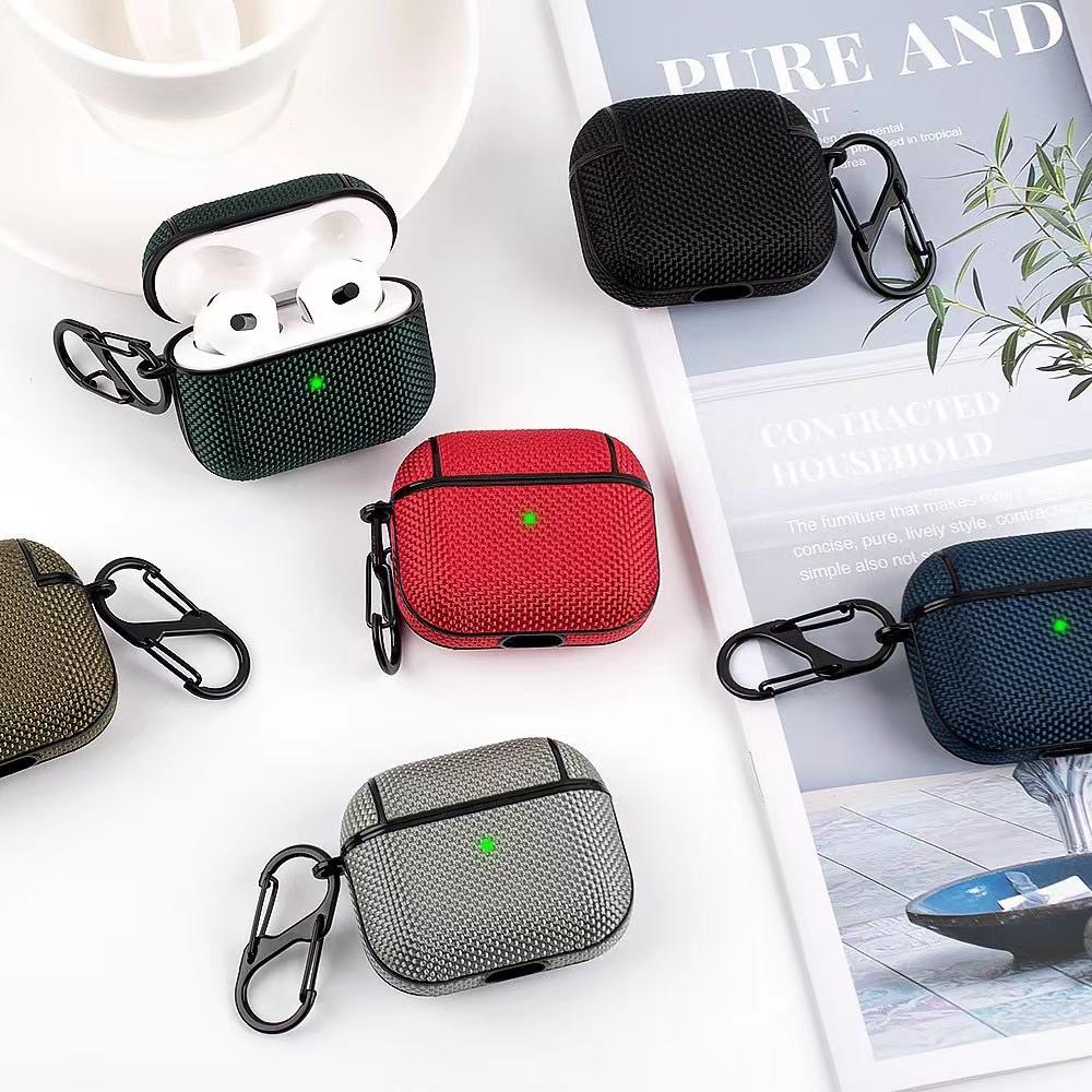 Vỏ Bảo Vệ Hộp Sạc Tai Nghe AirPods Pro 2 3 AirPods Pro 3 2 Bằng Vải Dệt Chống Dấu Vân Tay