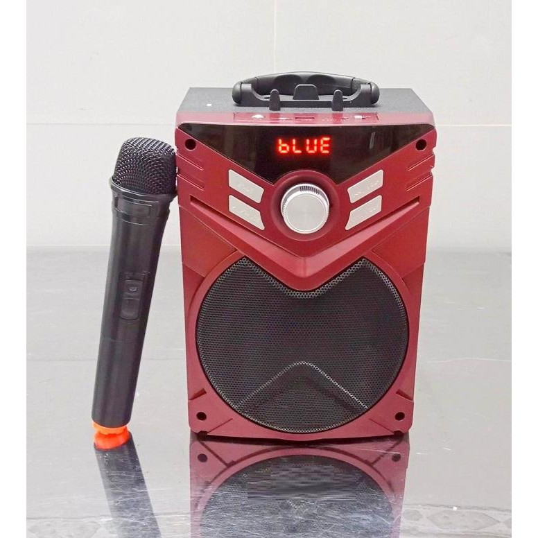 Loa nghe nhạc karaoke xách tay bluetooth k56 kèm 1 micro không dây