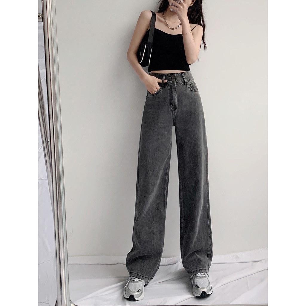 Quần jean ống suông màu xám - HOT- chuẩn dáng 231 XÁM