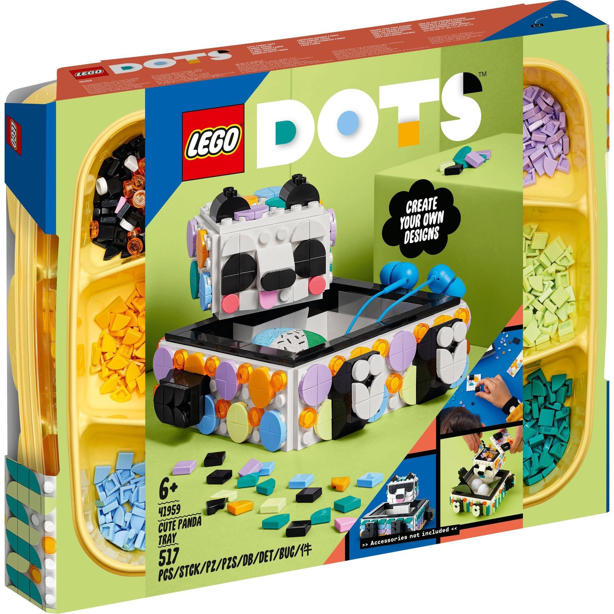 LEGO DOTS 41959 Khay đựng bút gấu Panda dễ thương (517 chi tiết)
