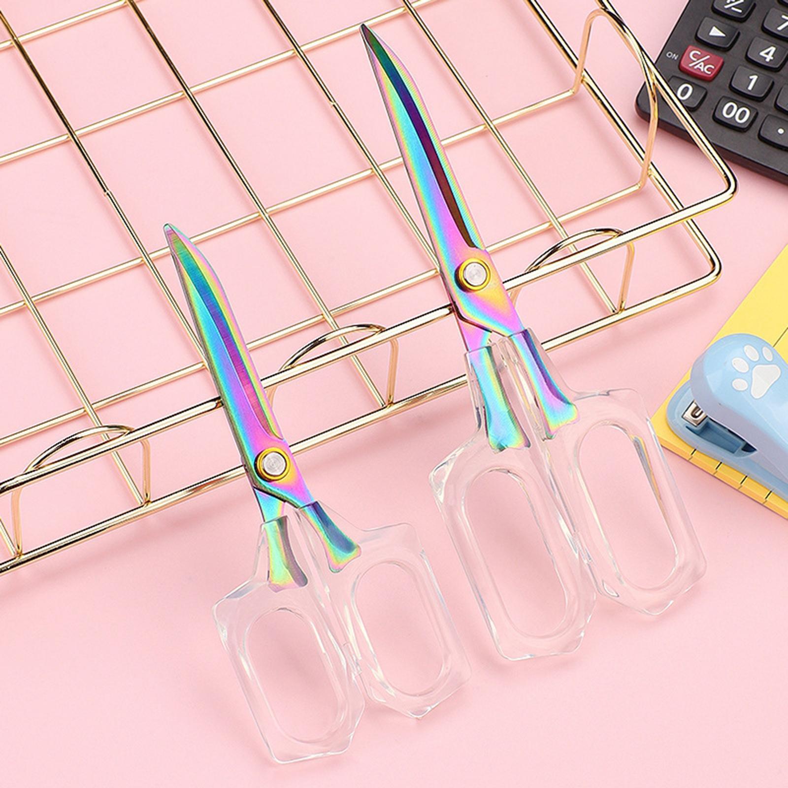 Fashion Office Scissors Household Scissors All Purpose Sewing Scissors Clear Handle Cutter Craft  Office Scissors Multipurpose for Home