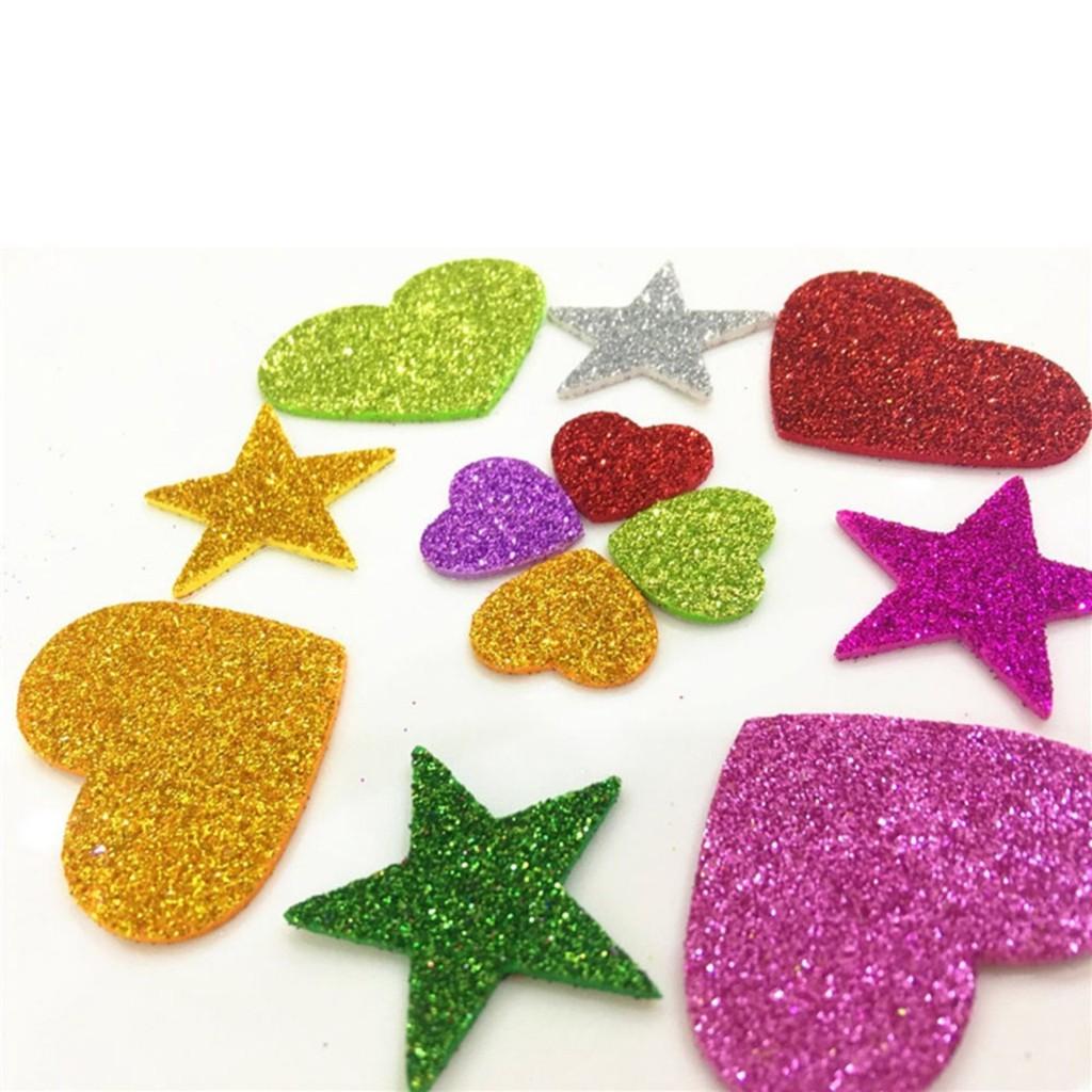 10 tờ A4 xốp kim tuyến nhiều màu HANDMADE