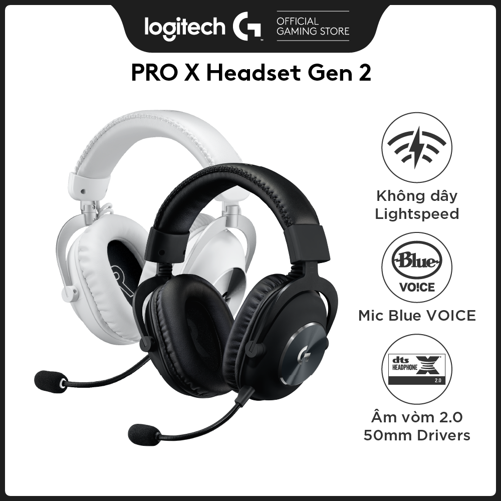 Tai Nghe Gaming Không Dây Logitech PRO X 2 LIGHTSPEED - Hàng Chính Hãng