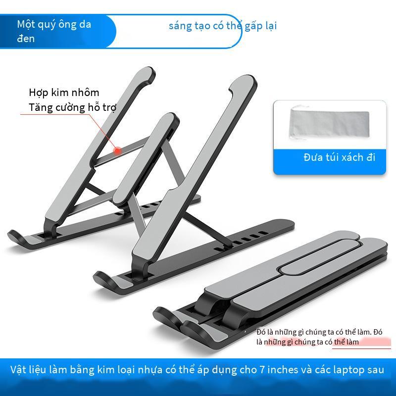 Khung máy tính xách tay bằng hợp kim nhôm quảng cáo khung nâng máy tính để bàn có thể gập lại khung điều chỉnh 7 tốc độ Đế làm mát máy tính bảng