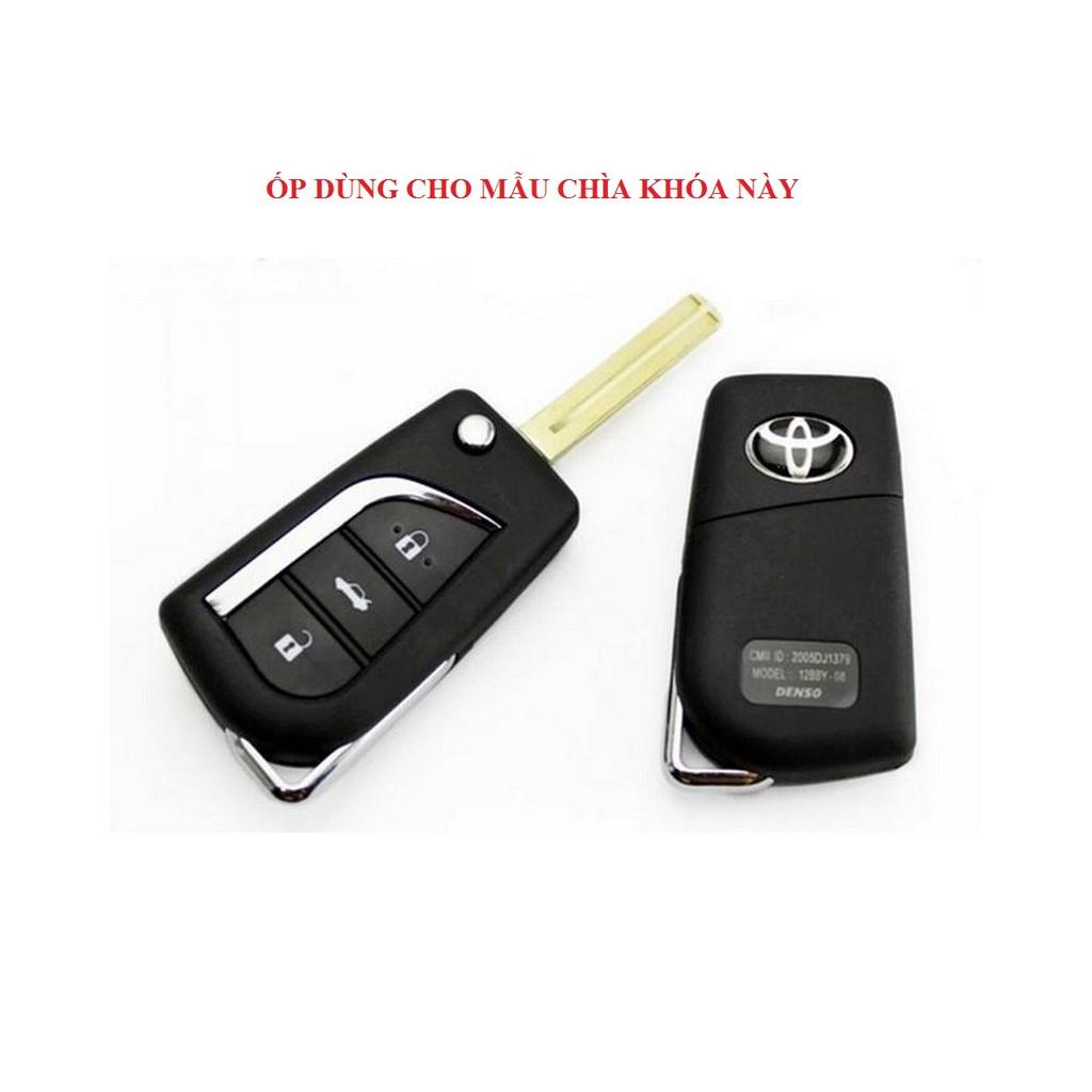 Ốp Bảo Vệ Khóa Toyota Fortuner, Innova, Altis, Hilux Mẫu Chìa Cơ Gập Hợp Kim Kẽm Cao Cấp