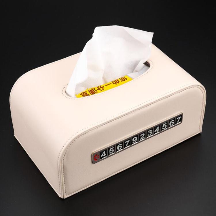 Hộp đựng khăn giấy tích hợp số điện thoại trên ô tô ZJH-033