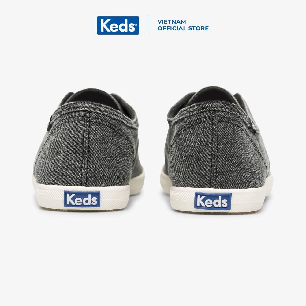 Giày Keds Nữ - Chillax Washed ORG Core Twill Charcoal - KD064815