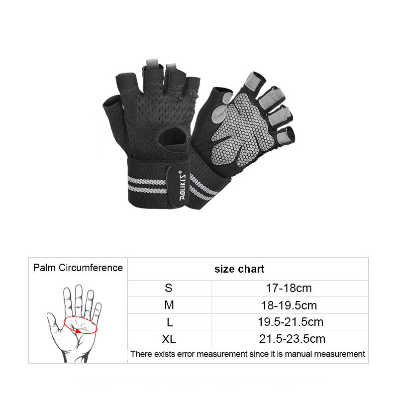 Găng tay tập gym có quấn cổ tay AOLIKES A-113B Fitness Gym Glove