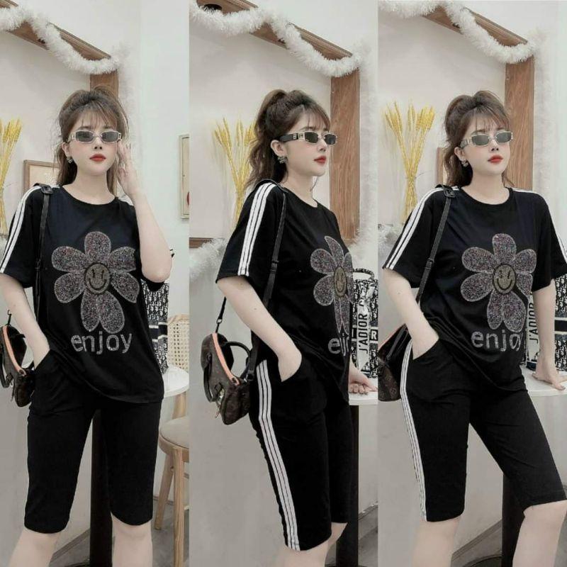 SÉT BỘ THỂ THAO FORM RỘNG CƯỜM ĐÁ HOA