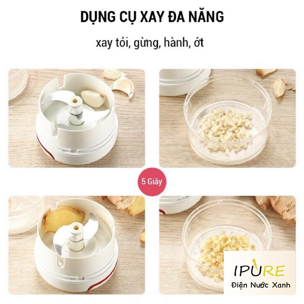 Máy xay tỏi ớt mini cầm tay Food Chopper DNX IPURE Máy xay nhỏ gọn máy xay bằng tay