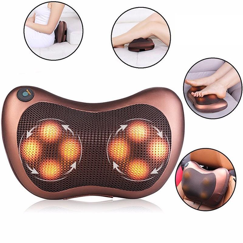 Máy Massage Cổ, Gối Massage Cổ Hồng Ngoại 8 Bi Xoay Đổi Chiều Hàn Quốc