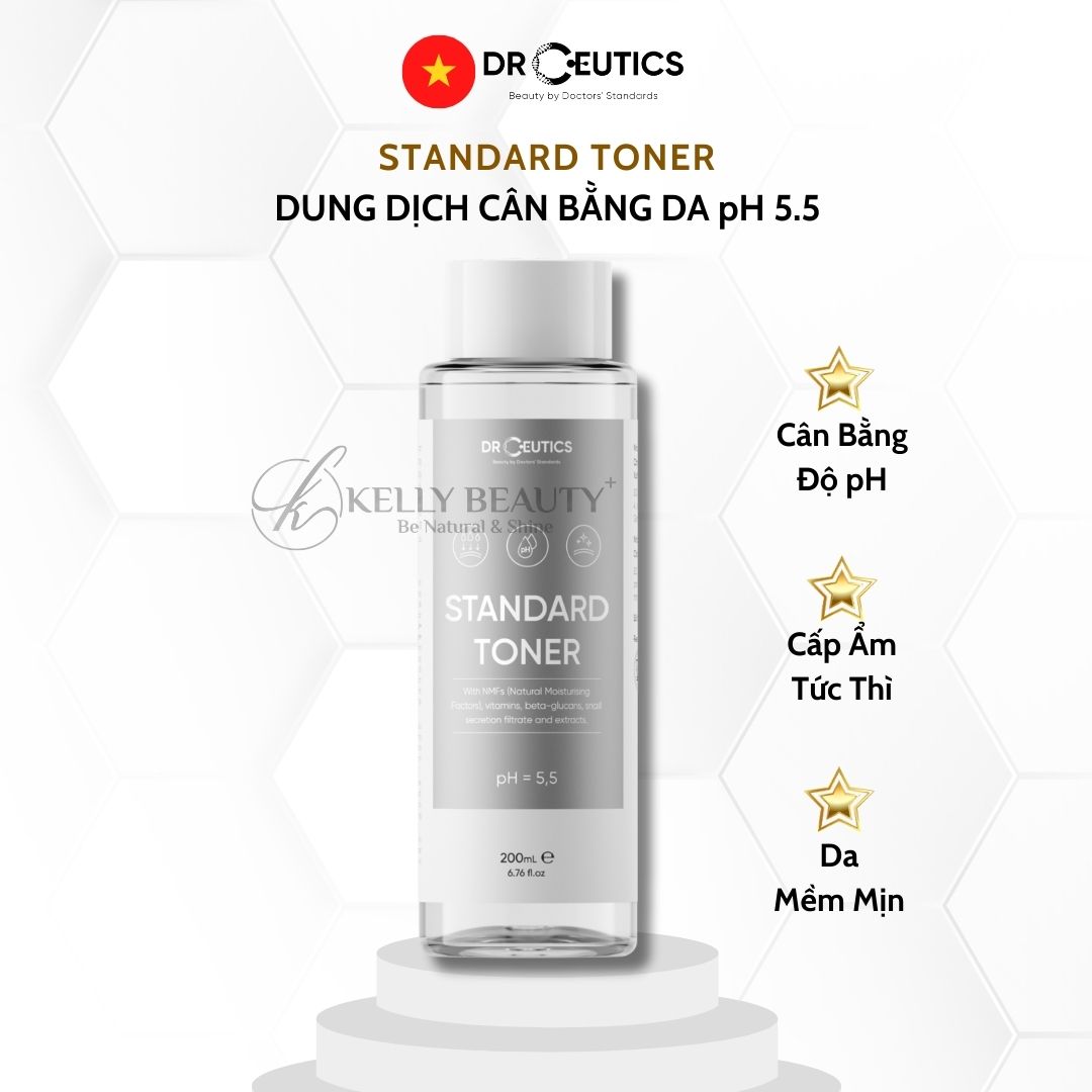 Standard Toner DrCeutics - Dung Dịch Cân Bằng Da, Cấp Ẩm Làm Dịu Mọi Làn Da - Kelly Beauty