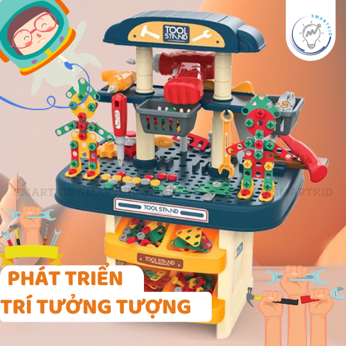 Bộ lắp ghép kỹ sư cỡ lớn 246 chi tiết kèm khoan pin và sách hướng dẫn - Đồ chơi sáng tạo cho bé 3+