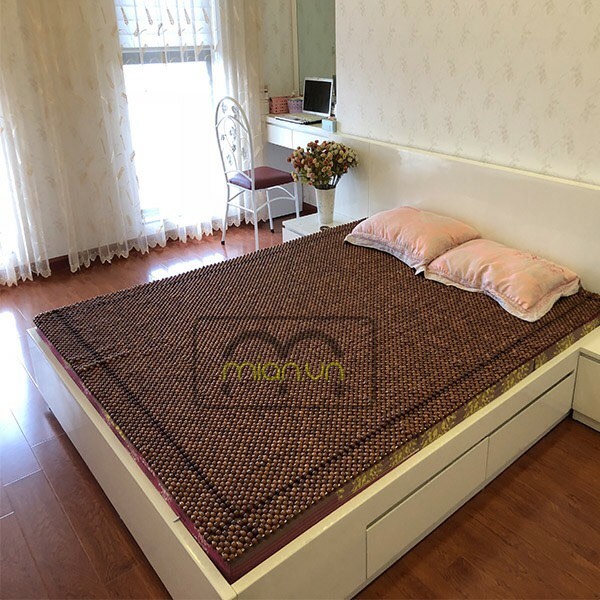 Chiếu Hạt Gỗ Hương Đỏ Hạt 1,2cm