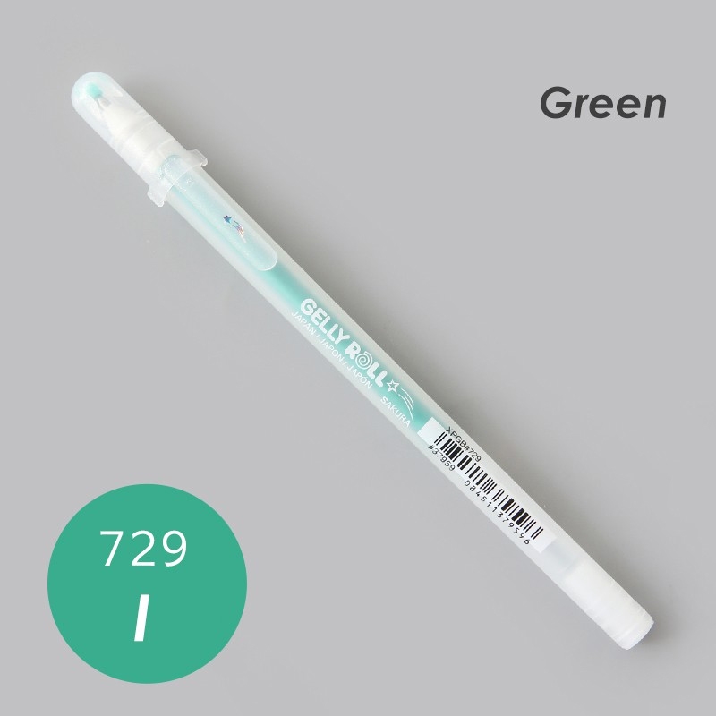 Bút Gel Màu Kim Tuyến Sakura Stardust - Green Star