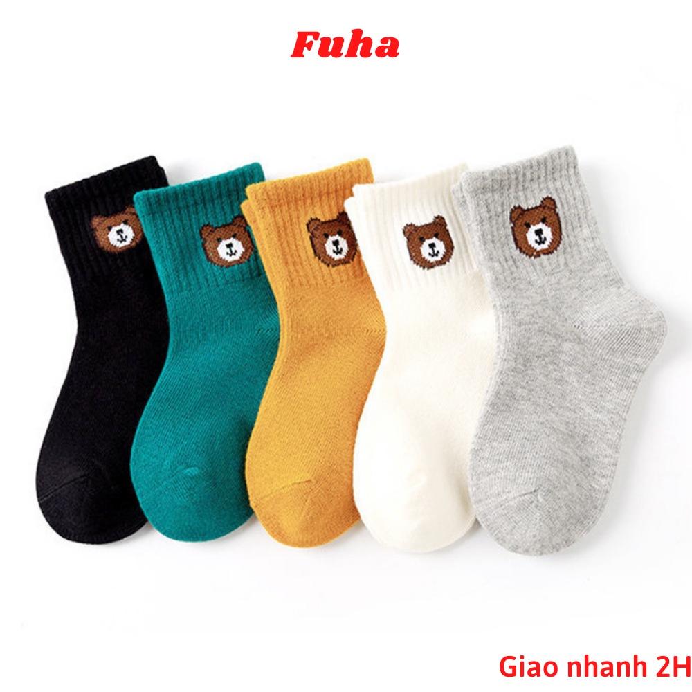 Set 2 đôi tất cổ cao cổ ngắn cho bé Bino Kids, vớ họa tiết nhiều màu đáng yêu