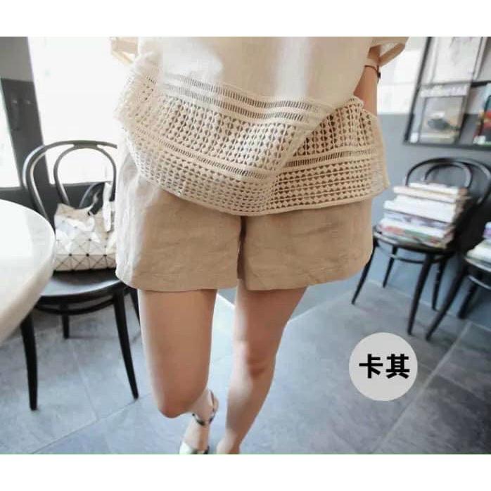 Quần Short nữ chất Đũi xước Cuộn