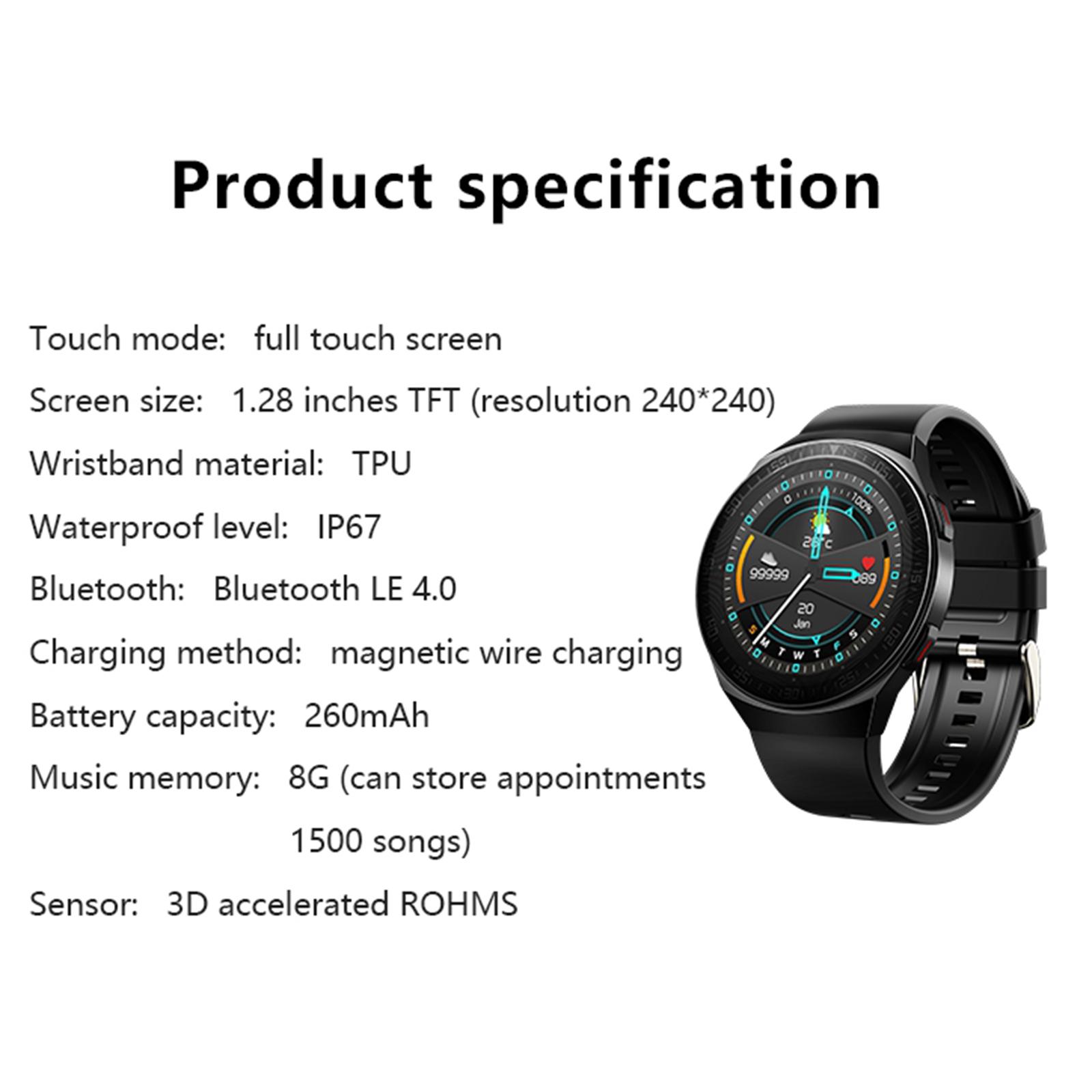 Sport Bluetooth Call Round Smart Watch Fitness Tracker