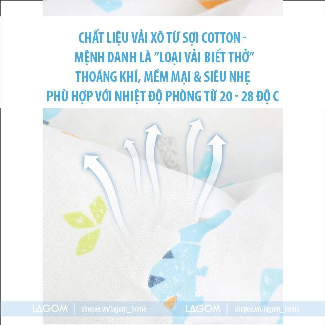 Túi Ngủ Cho Bé Mùa Hè Thu | Túi Ngủ Trẻ Em Vải Đũi Cotton Mềm [Video &amp; Ảnh Thật]