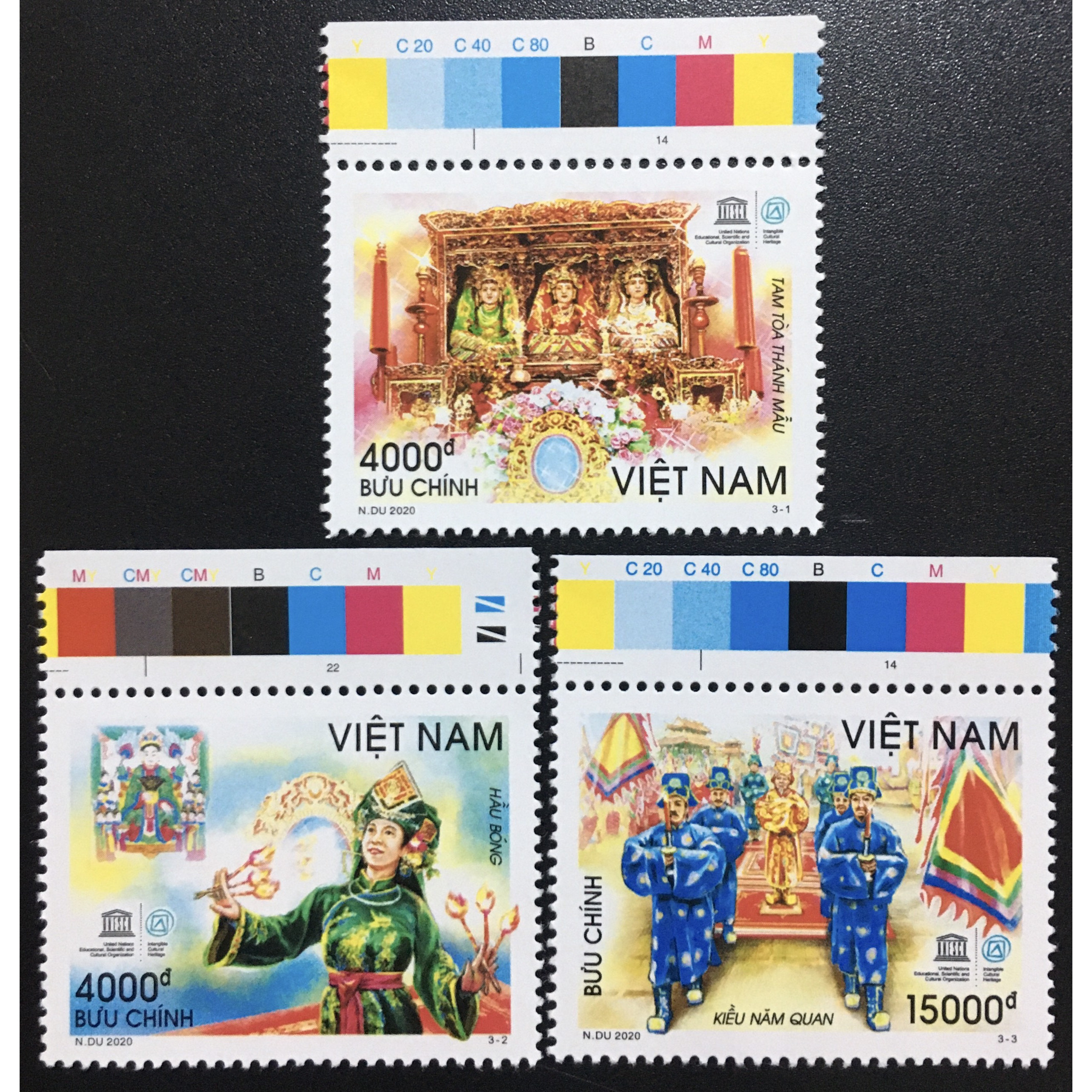 Bộ Tem Sưu Tầm Việt Nam 2020 Chủ Đề Văn Hóa Việt Nam - 3 Stamps