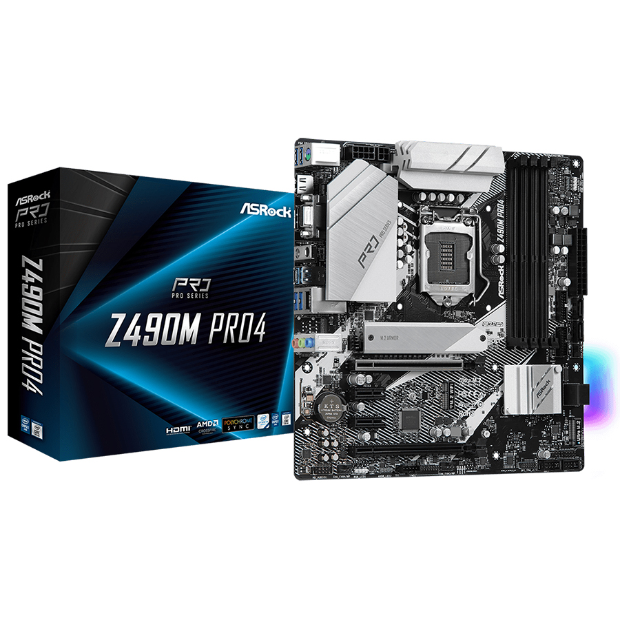 Bo Mạch Chủ Mainboard ASRock Z490M Pro4 - Hàng Chính Hãng