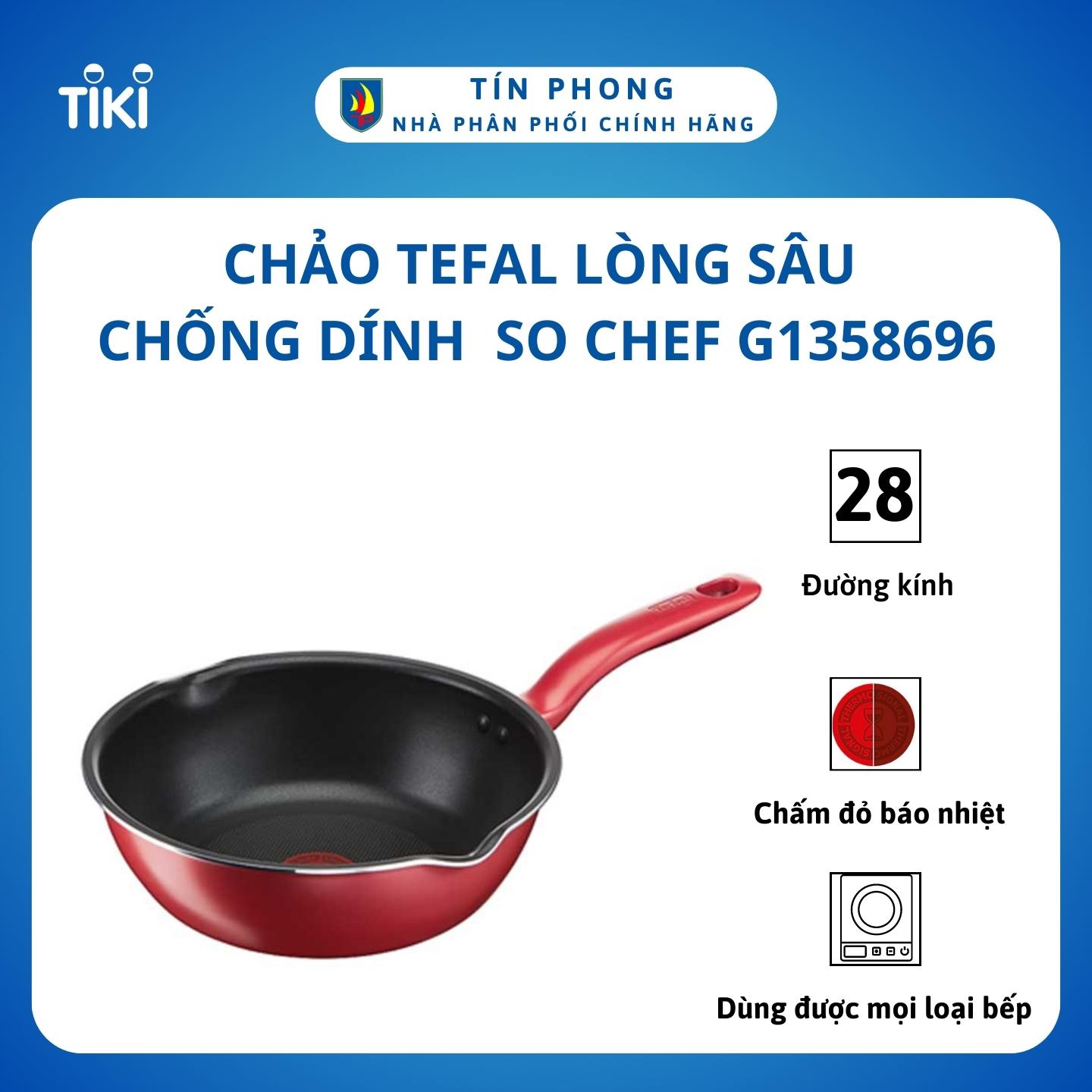 Chảo Tefal lòng sâu chống dính - So Chef G1358696 - hàng chính hãng