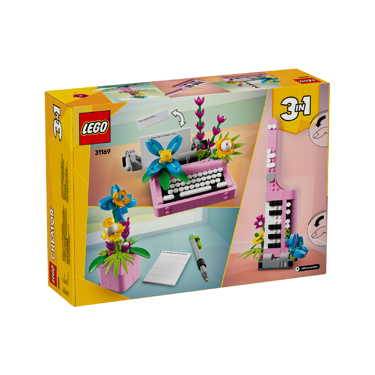 LEGO CREATOR 31169 Đồ Chơi Lắp Ráp Máy Đánh Chữ Và Hoa (363 Chi Tiết)