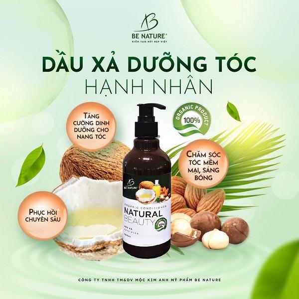 Dầu xả Hạnh Nhân Natural Beauty phục hồi tóc hư tổn | 300ml