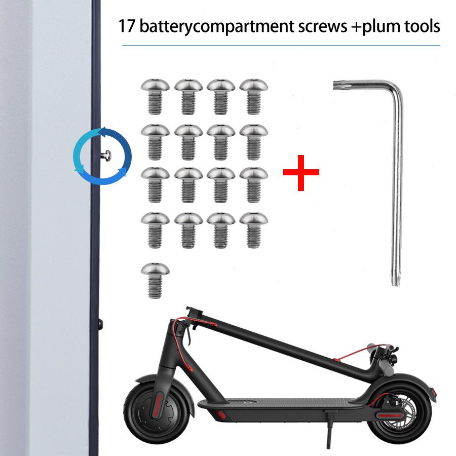 Vít bọc pin dưới cùng xe tay ga cho Xiaomi M365 Phụ kiện bằng thép không gỉ bằng thép không gỉ với cờ lê cài đặt Color: 1 set