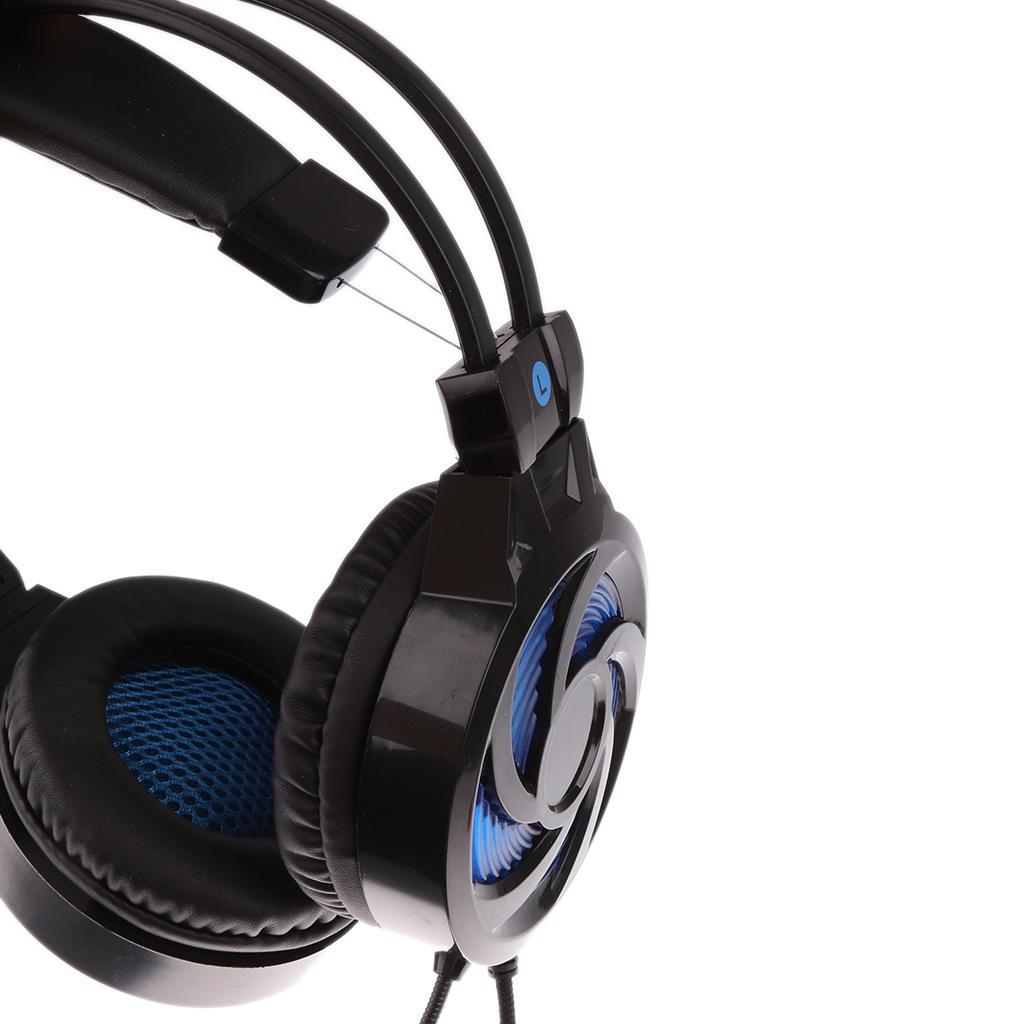 LED Light Gaming Headset Headband Headphone USB 3.5mm for PC
