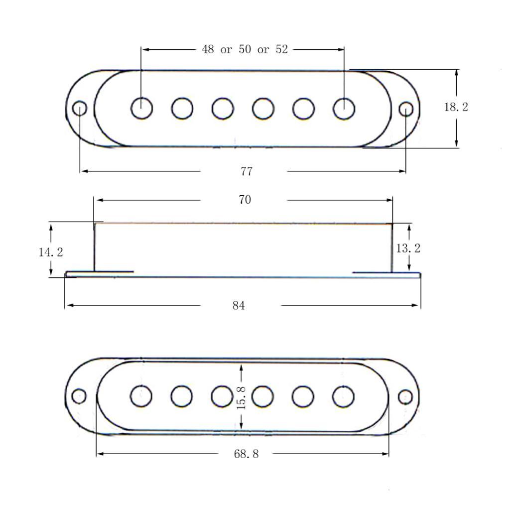 3 Pcs Guitar Humbucker Pickup Cover Electric Guitar Replacement Parts