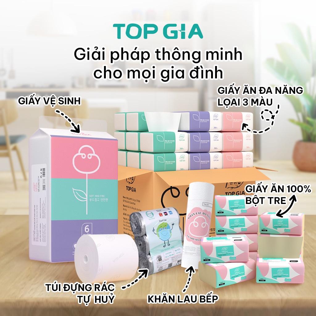 Giấy ăn rút Top Gia, thùng 30 gói/16 gói 4 lớp cao cấp tiện lợi