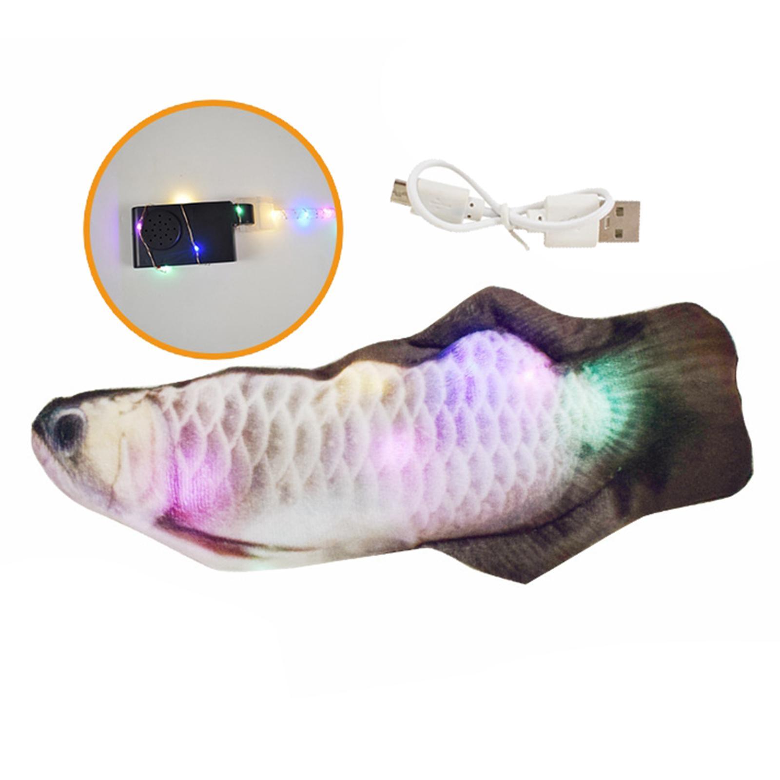 Fish Electric Interactive Pet Cat Kitty Wagging Catnip Toy Grass Carp