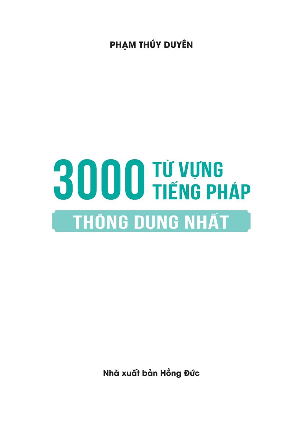 Sách - 3000 Từ Vựng Tiếng Pháp Thông Dụng Nhất