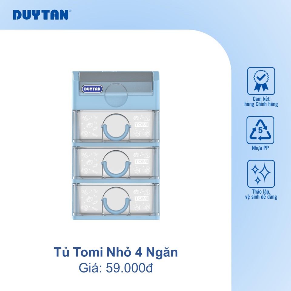 Tủ nhựa DUY TÂN Tomi nhỏ 4 ngăn  - 42191