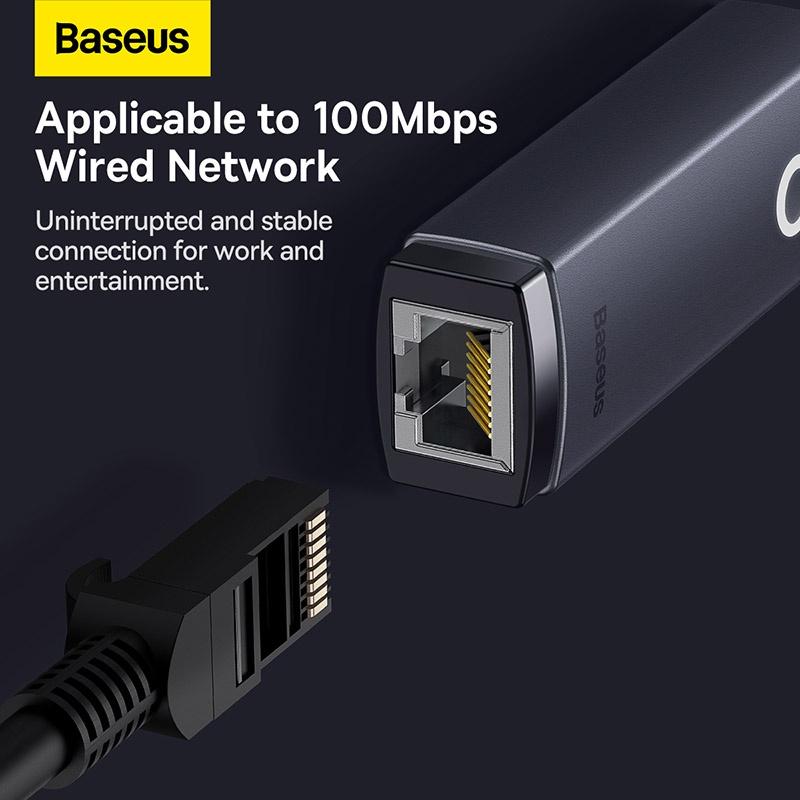 Đầu chuyển cổng USB-A/Type - C sang RJ45 LAN Port Baseus Lite Series Ethernet Adapter