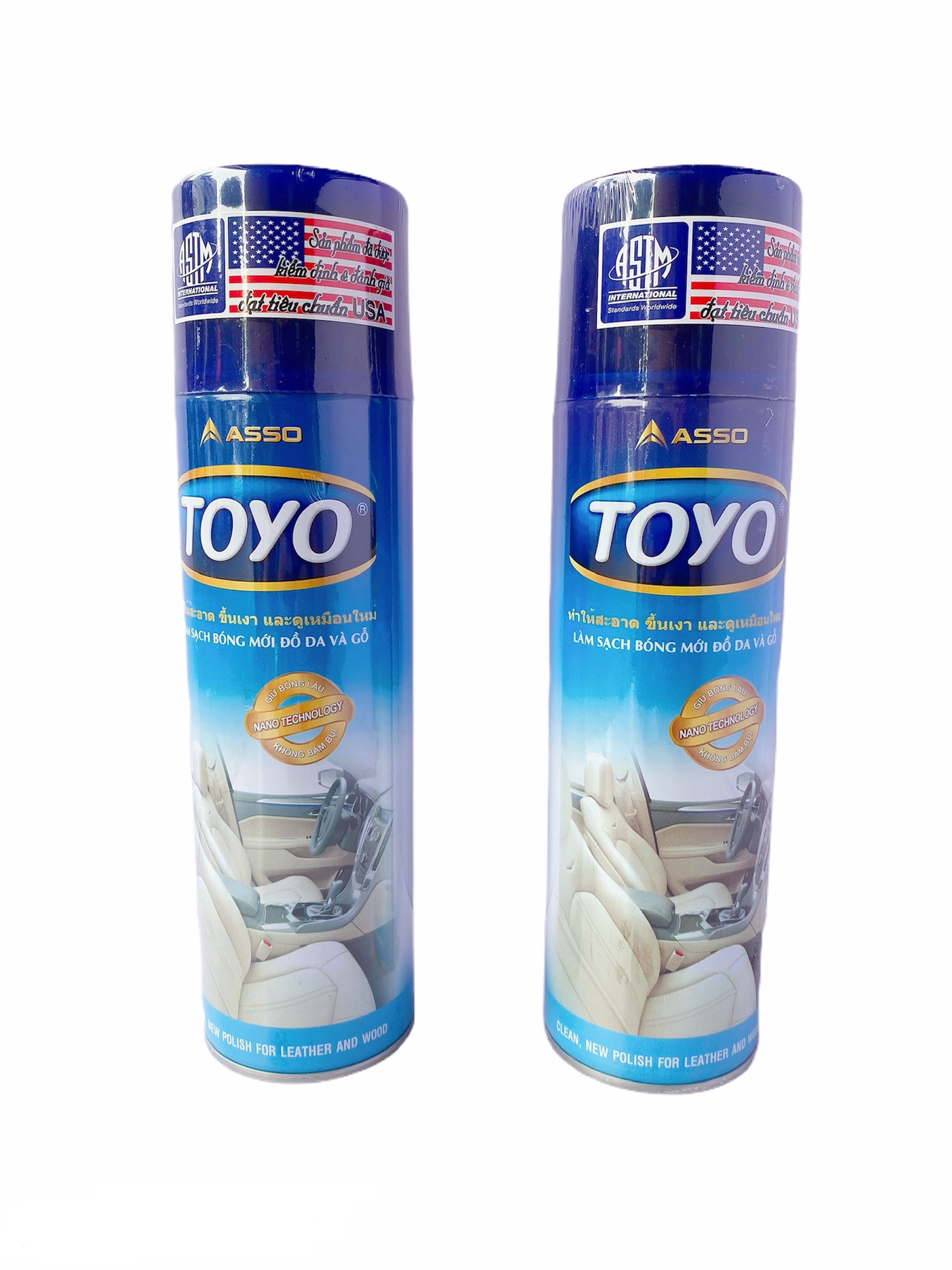 Chai xịt bóng đồ da, đồ gỗ, nội thất ô tô Toyo lọ 500ml