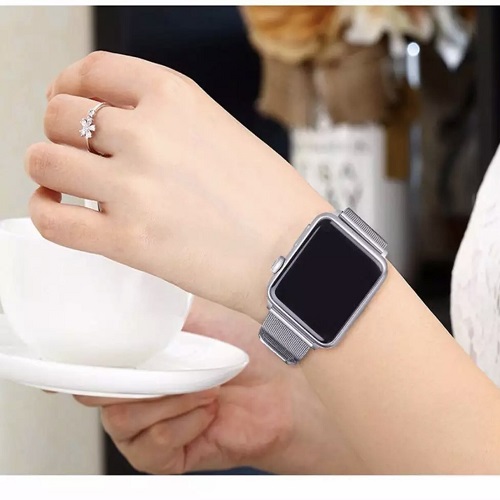 Dây đồng hồ Apple Watch, Dây Mloop lưới thép không gỉ cho Apple Watch - Khuy cài sang trọng