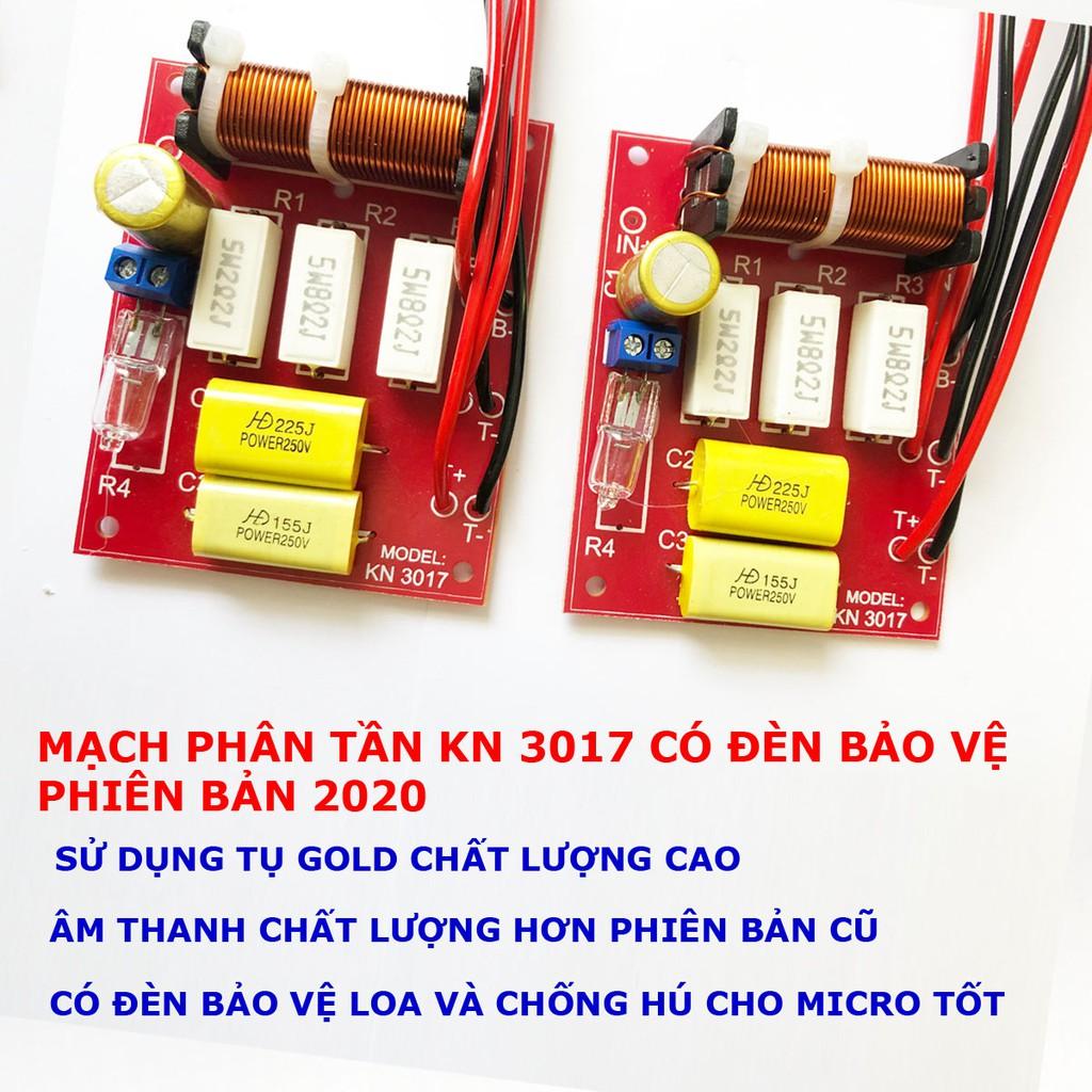 02 Mạch phân tần và bảo vệ loa có đèn KN 3017 dùng cho loa Nghe Nhạc, Karaoke....Phiên bản 2020 sử dụng tụ Gold