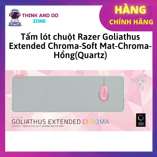 Tấm lót chuột Razer Goliathus Extended Chroma-Soft Mat-Chroma-Hồng(Quartz)_RZ02-02500316-R3M1- HÀNG CHÍNH HÃNG