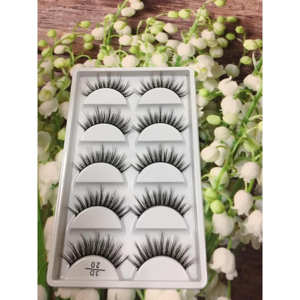 Mi giả 3D 5 Cặp Mã 20 Dày Dành Cho Mẫu Chụp CÓ VIDEO HÀNG THẬT DO SHOP TỰ QUAY
