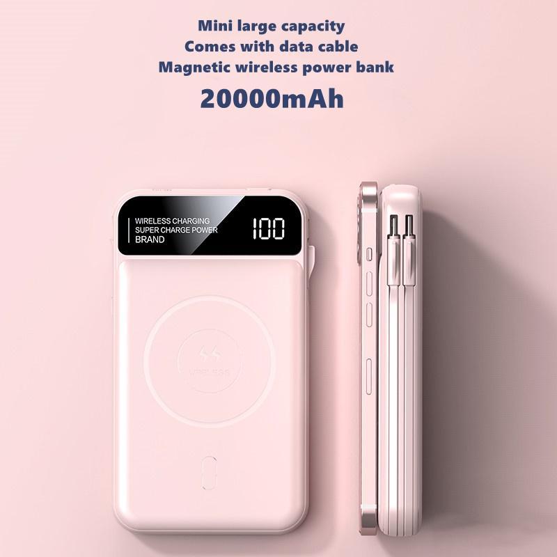 Bộ Sạc Dự Phòng Không Dây mini Từ Tính YM468 20000mAh Tiện Dụng