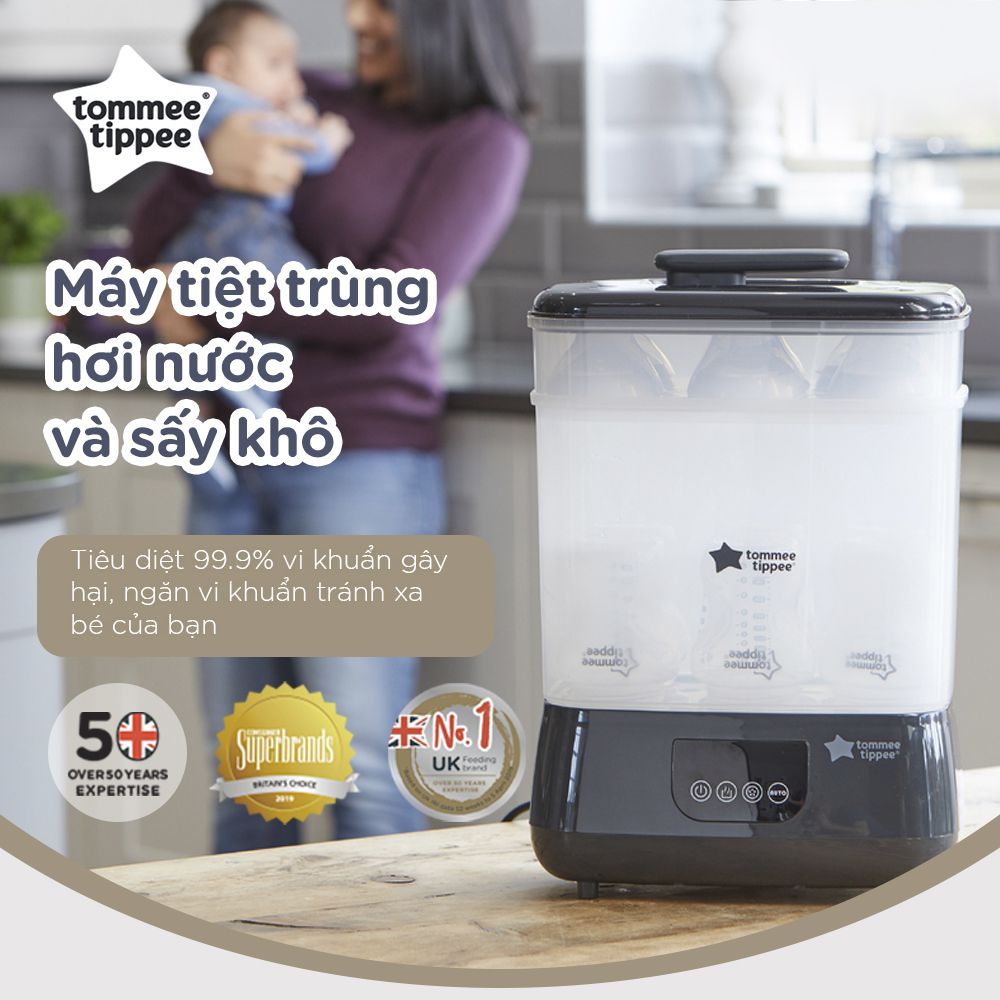 Máy tiệt trùng hơi nước và sấy khô Tommee Tippee Steri-Dry_Set màu Đen