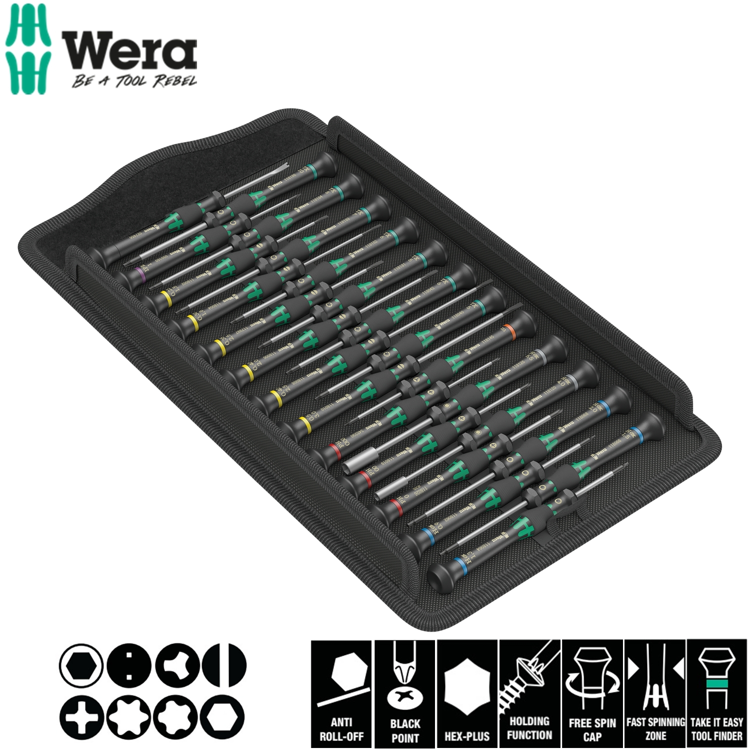 Bộ tua vít điện tử 25 cái Kraftform Micro Big Pack 1 Screwdriver set for electronic applications Wera 05134000001