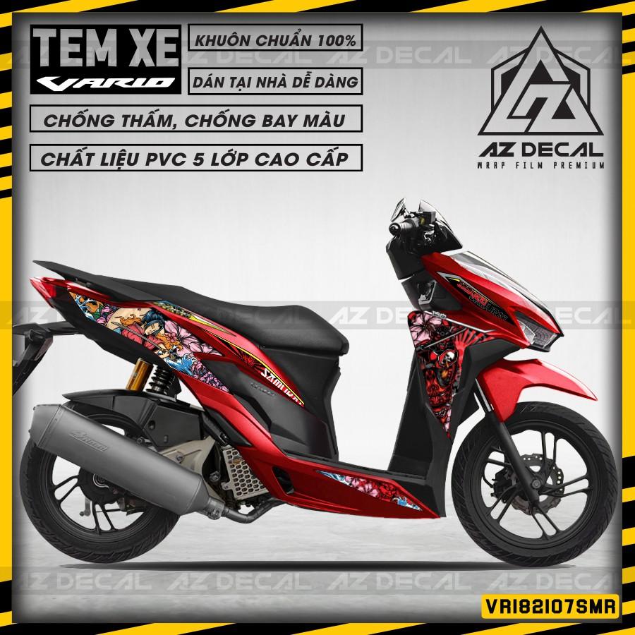 Tem Rời Dán Xe Vario / Click Mẫu Samurai 01 |  VR182107SMR | Decal Chế Xe Máy Chất Liệu PVC Cao Cấp